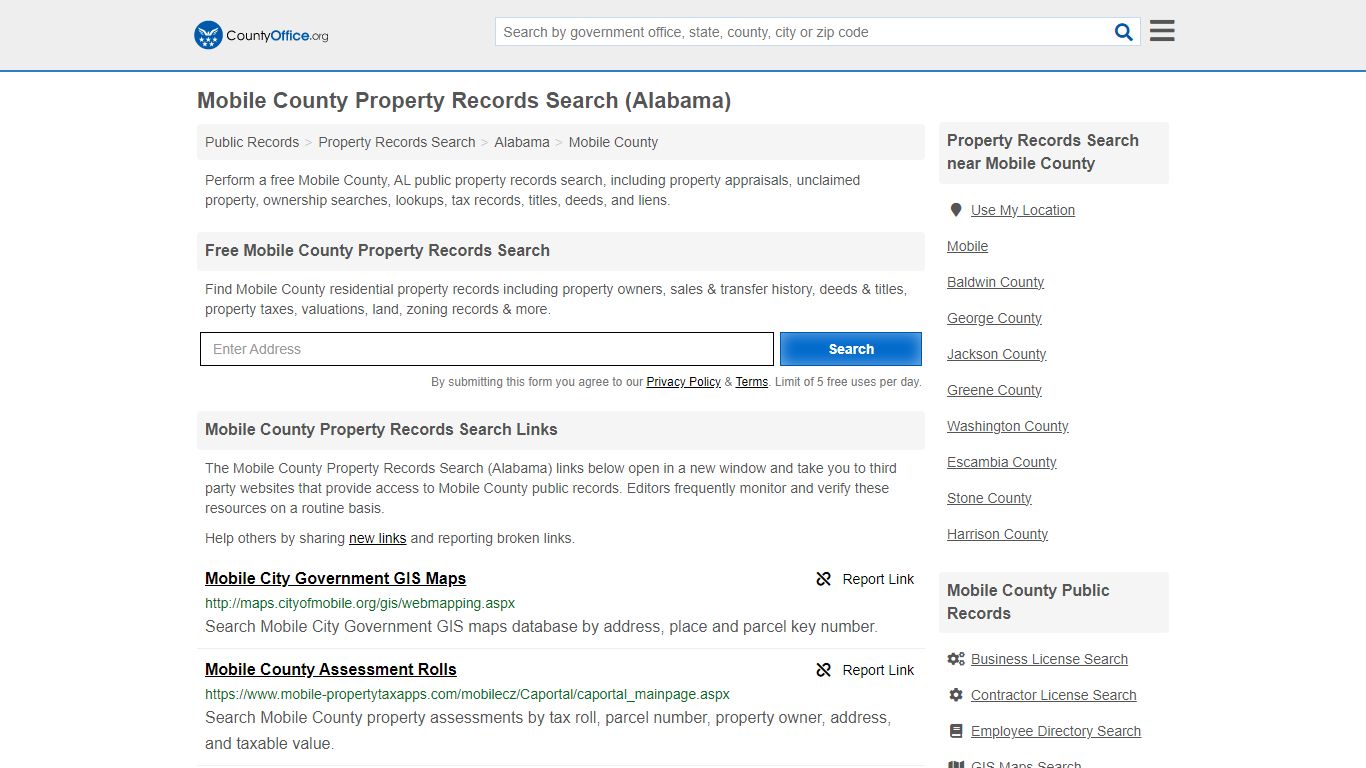 Mobile County Property Records Search (Alabama) - County Office